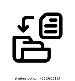 document line icon. Clean and minimalist vector icon for websites, mobile apps, presentations, and logos. Fully scalable and customizable for any project.