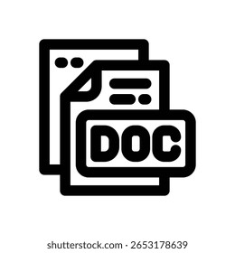 icono de línea de documento. Icono de Vector limpio y minimalista para Sitios web, App móviles, presentaciones y logotipos. Totalmente escalable y personalizable para cualquier proyecto.