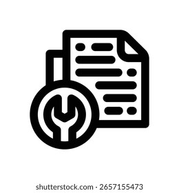 document line icon. Clean and minimalist vector icon for websites, mobile apps, presentations, and logos. Fully scalable and customizable for any project.