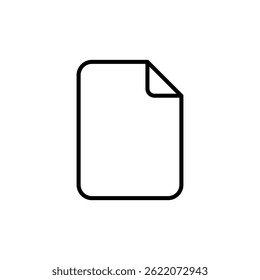 Document line icon. file line icon. paper icon vector on white background