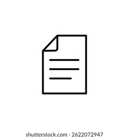 Document line icon. file line icon. paper icon vector on white background