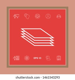 Document line icon. Graphic elements for your design