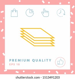 Document line icon. Graphic elements for your design