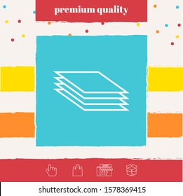 Document line icon. Graphic elements for your design