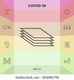 Document line icon. Graphic elements for your design