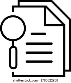 Document line icon. High quality black outline logo for web site design and mobile apps. Vector