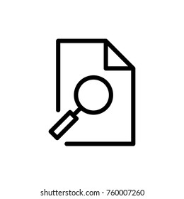 Document line icon. High quality black outline logo for web site design and mobile apps. Vector illustration on a white background.