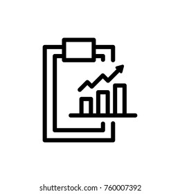 Document line icon. High quality black outline logo for web site design and mobile apps. Vector illustration on a white background.