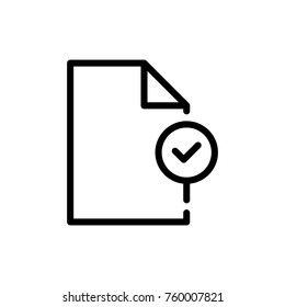 Document line icon. High quality black outline logo for web site design and mobile apps. Vector illustration on a white background.