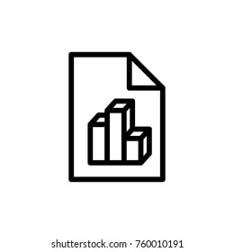 Document line icon. High quality black outline logo for web site design and mobile apps. Vector illustration on a white background.