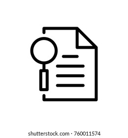 Document line icon. High quality black outline logo for web site design and mobile apps. Vector illustration on a white background.