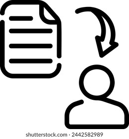 document line icon illustration vector