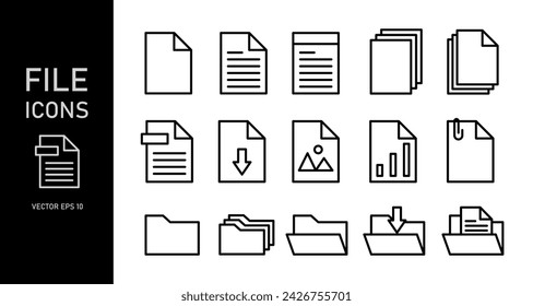 document line icon For mobile and web Contains icons such as Document, File, Communication, Resume, and Folder.