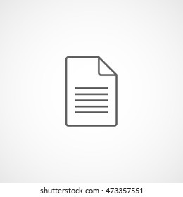 Document Line Icon On White Background