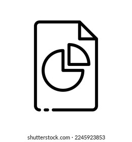 Document line icon. Piggy bank, accounting, stocks, savings, calculator, distribution, finance, business, income, savings, profit. finance concept. Vector black line icon on white background