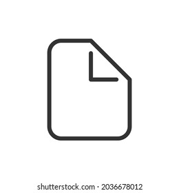 Document line icon, sign or symbol. Premium pictogram in trendy outline style. Document pixel perfect vector icon isolated on a white background. 