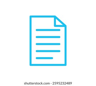 Document line icon style concept