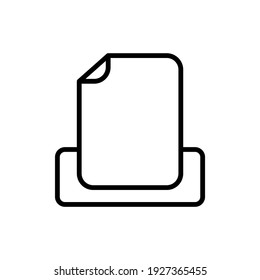 Document line icon vector design template and illustration with editable stroke
