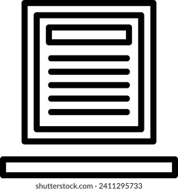 Document Line Icon Vector Design