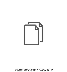 Document line icon, Vector on white background