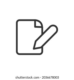 Symbol der Dokumentlinie. Web-Symbol für Web und Apps. Unterschreiben Sie Design im Rahmenstil. Objekt für Dokumenthub.
