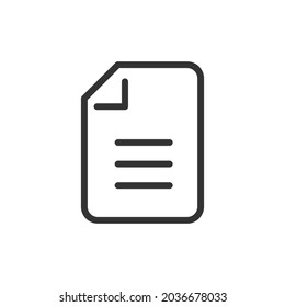 Document line icon. Web symbol for web and apps. Sign design in outline style. Document stroke object.