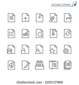 Document line icons. Editable stroke. Pixel perfect.