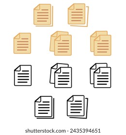Document line icons. Editable stroke. For website marketing design, logo, app, template, ui, etc. Vector illustration.