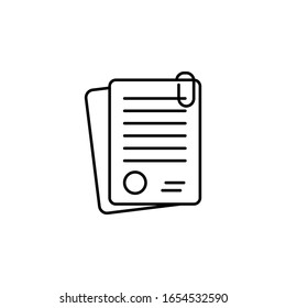 document line illustration icon on white background