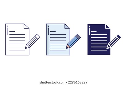 document line and solid illustration icon