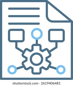 Document Line Two Colour Icon