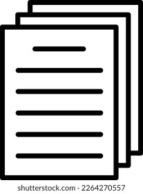 Document Line Vector Icon Design