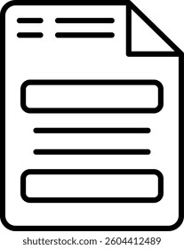 Document Line Vector Icon Design