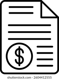 Document Line Vector Icon Design