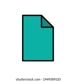 Symbol für lineare Farben des Dokuments das Symbol kann für das Anwendungssymbol, das Web-Icon, die Infografik verwendet werden. Bearbeitbarer Strich. Vorlagenvektor erstellen