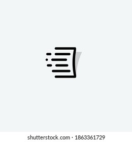 Document linear style vector logo concept. Page isolated icon on white background. Automatically web service sign for download, storage, renaming, labeling, converting and archiving of documents