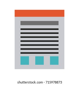 document with lines and boxes icon image 