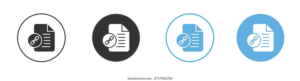 Document link icon. Graphic icon design template