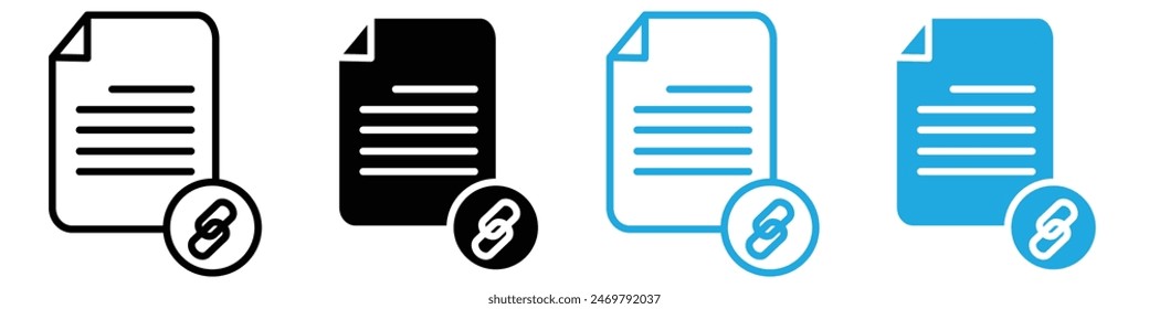 Document link icon mark in filled style