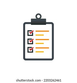 Document List With Check Marks And Clipboard stock illustration