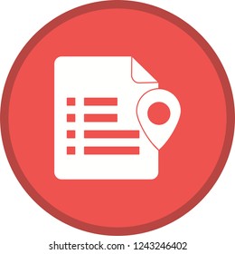 Document location Glyph Round Circle Multi color BG