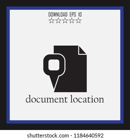 document location vector icon