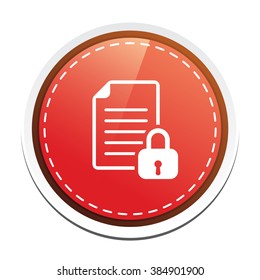 document with lock sign