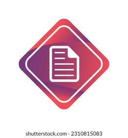 Document logo design with gradient style. Representing writing, list, and document ideas. This logo is suitable for writers, mass medias, and writing services.