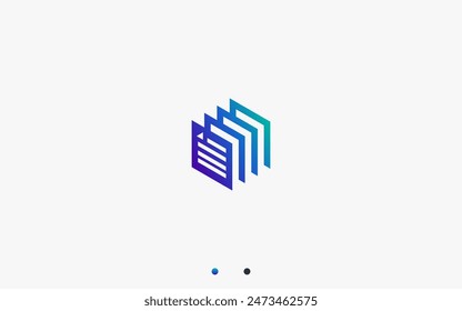 ilustración de silueta de Vector de diseño de logotipo de documento