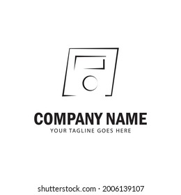 Document logo with fine line pattern for company or brand logo
