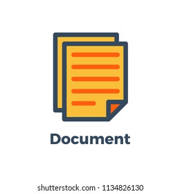 document logo isolated in white