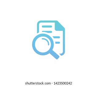 Document logo search vector icon 