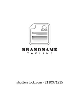 document logo template icon design black modern isolated vector illustration