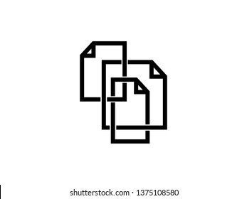 Document Logo Template, Icon, Symbol - Vector